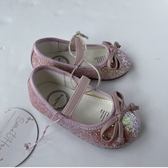 NWT SweetHoney Small Bow Glitter Ballet Flats Size 5 - Picture 4 of 7